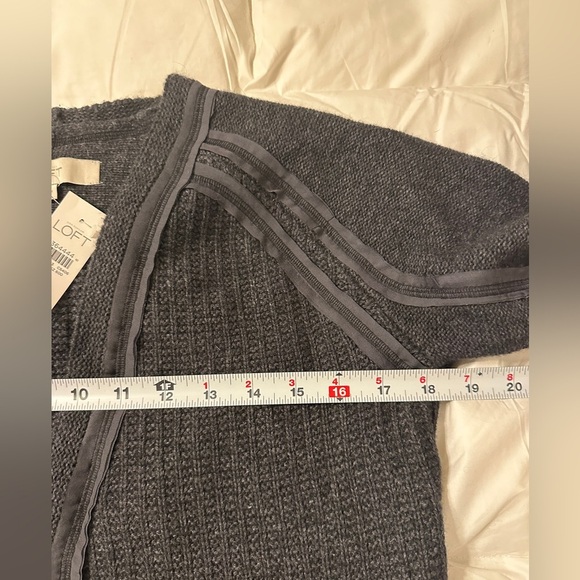 LOFT Dark Grey Sweater Cardigan - NWT - Size 2 - Picture 10 of 10